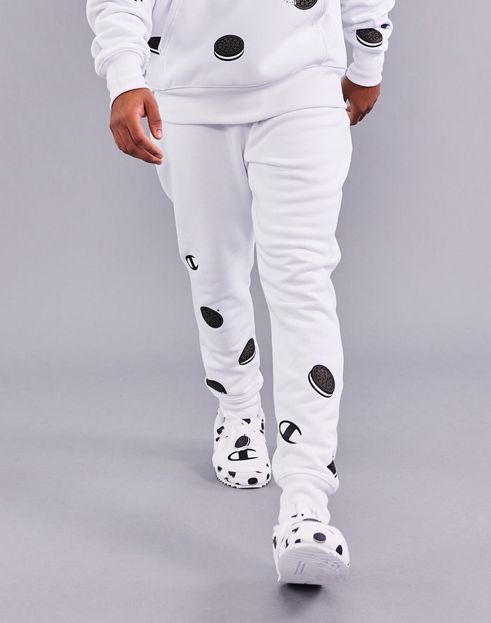 Champion Mens Joggers NZ - Oreo® Reverse Weave White ( 8327-KEDUN )